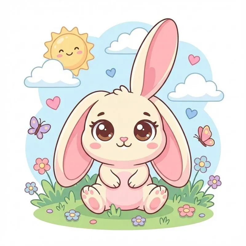 Cute Kawaii Animal Illustrations