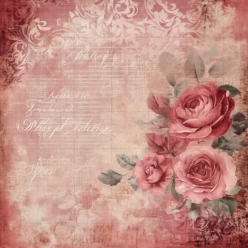 Shabby Chic Floral Scrapbook Papers
