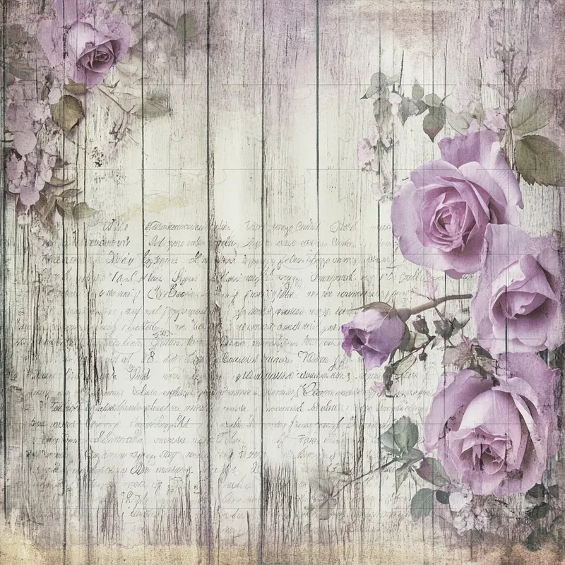 Shabby Chic Floral Scrapbook Papers