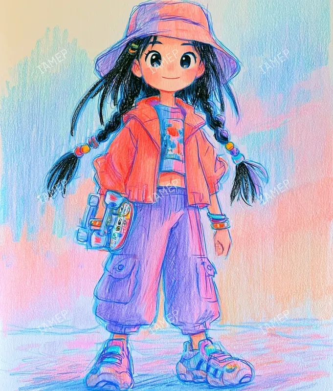 Colorful Pencil Characters