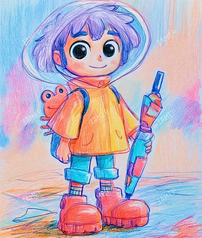 Colorful Pencil Characters
