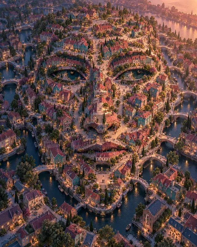 Colourful Cities Form Faces