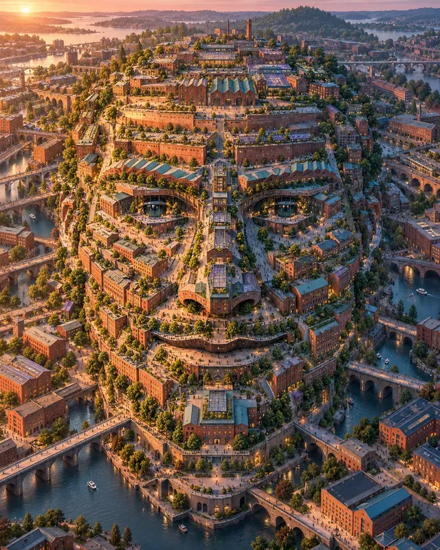 Colourful Cities Form Faces