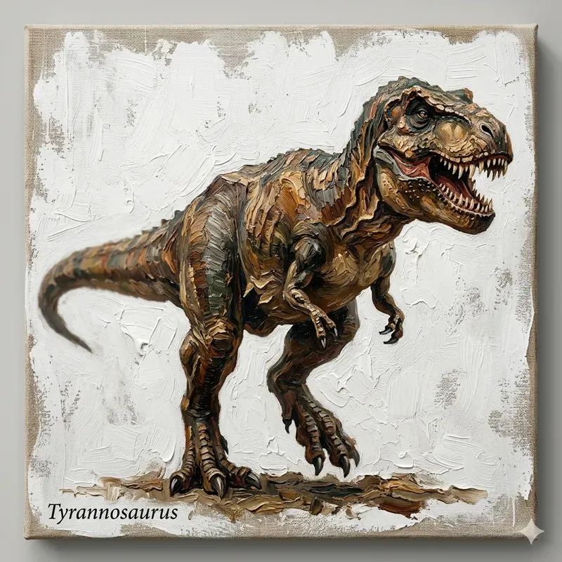 Prehistoric Creatures Oil Paintings