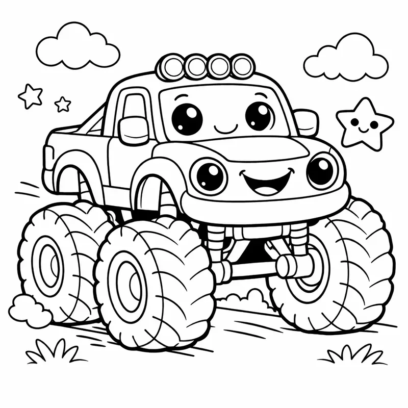 Vehicles Coloring Book Pages For Toddlers
