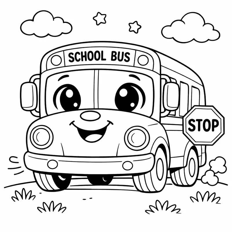 Vehicles Coloring Book Pages For Toddlers