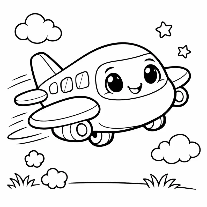 Vehicles Coloring Book Pages For Toddlers