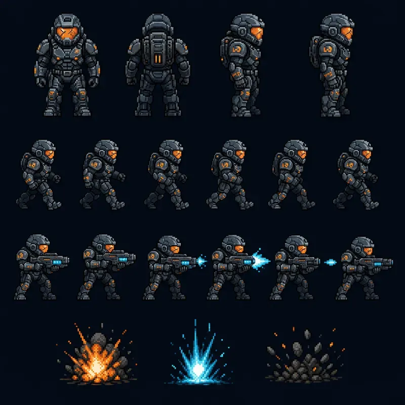Modular Game Sprite Sheet Generator