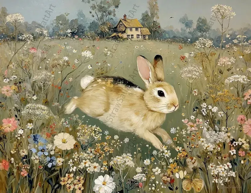 Boho Cottagecore Floral Wall Art Prints