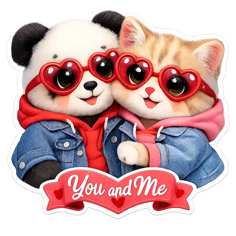 Cute Baby Animal Valentine Stickers