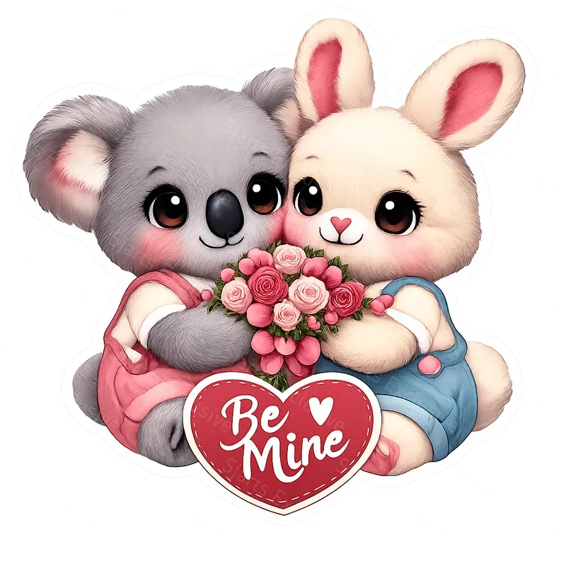 Cute Baby Animal Valentine Stickers