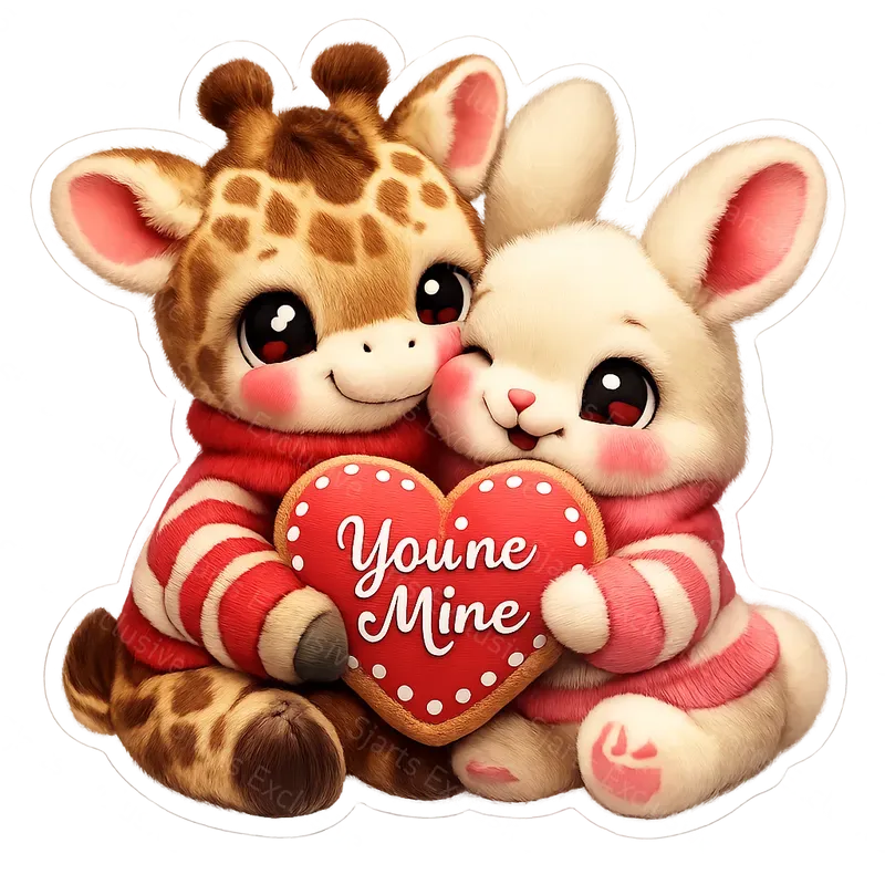 Cute Baby Animal Valentine Stickers
