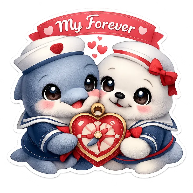 Cute Baby Animal Valentine Stickers