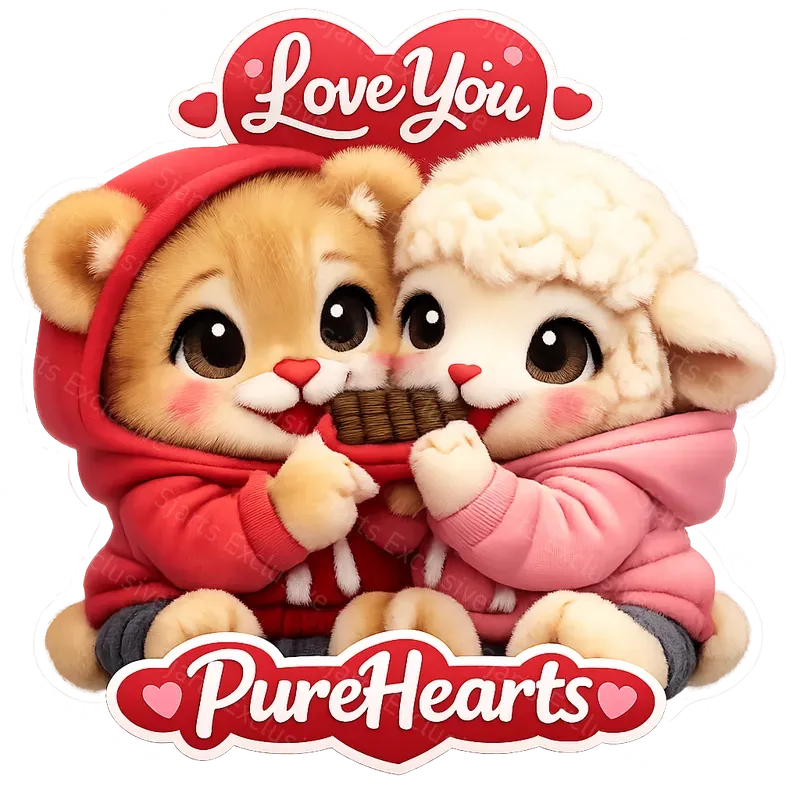 Cute Baby Animal Valentine Stickers
