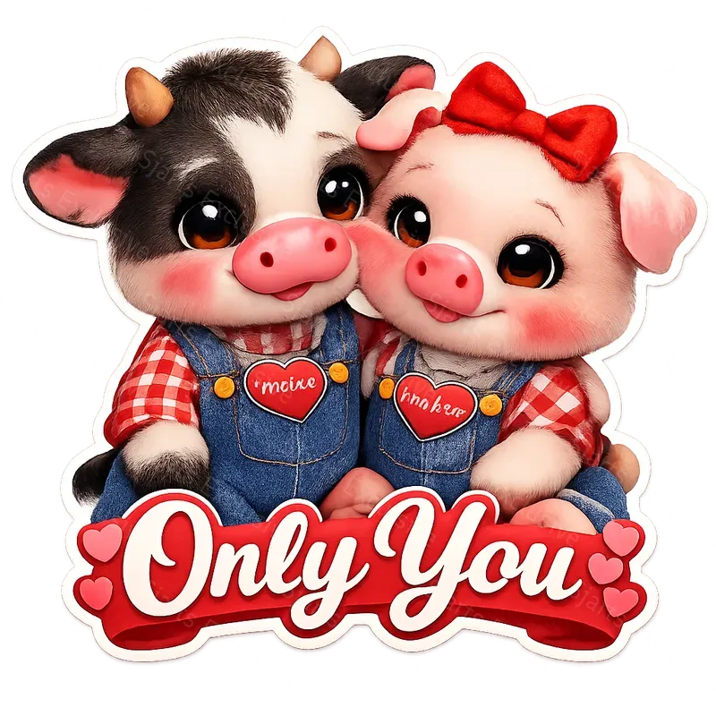 Cute Baby Animal Valentine Stickers