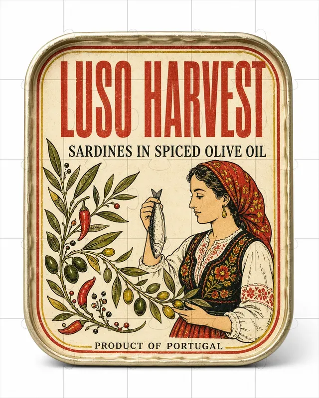 Vintage World Food Tin Labels