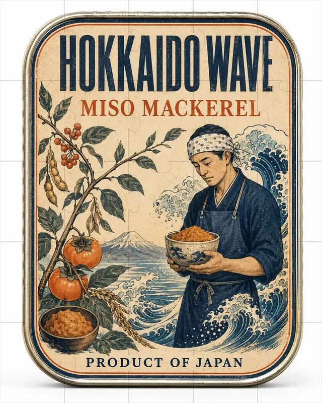 Vintage World Food Tin Labels