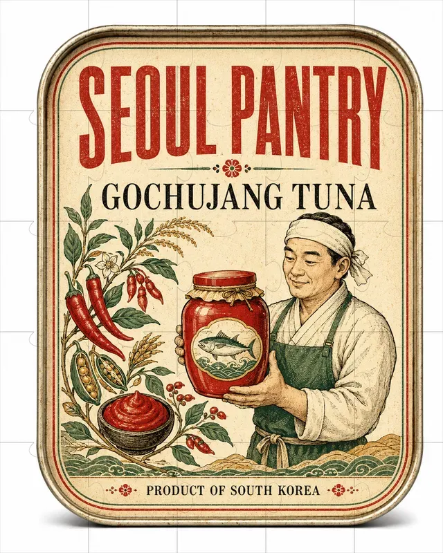 Vintage World Food Tin Labels