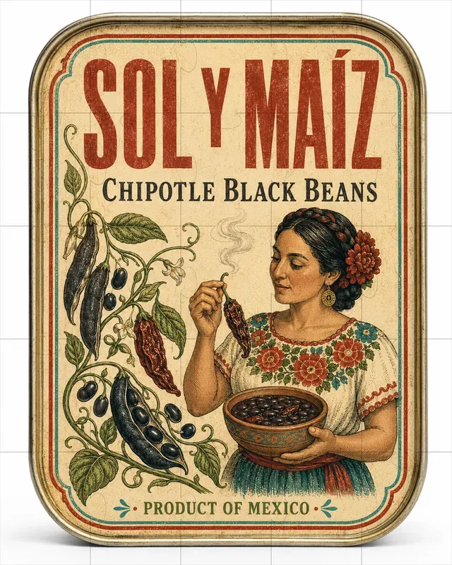 Vintage World Food Tin Labels