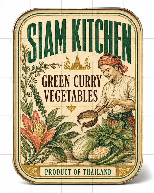 Vintage World Food Tin Labels