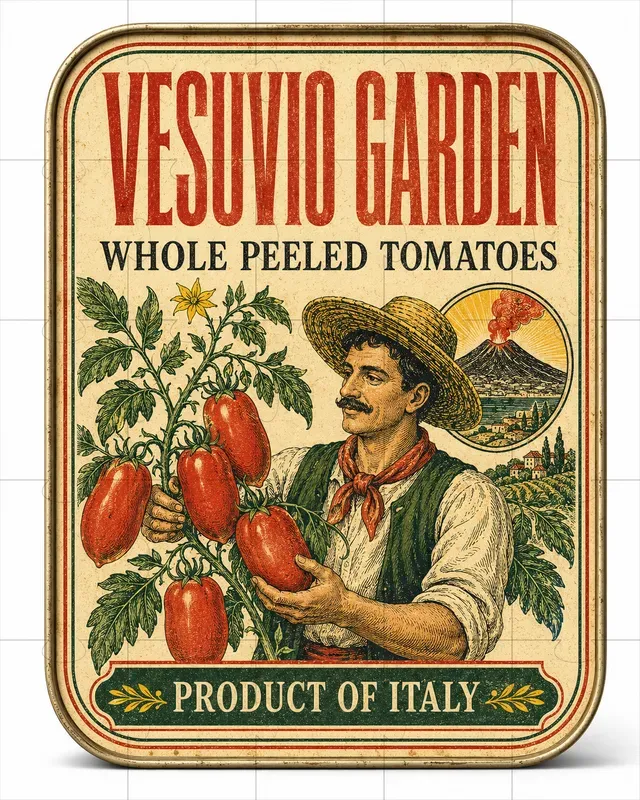 Vintage World Food Tin Labels