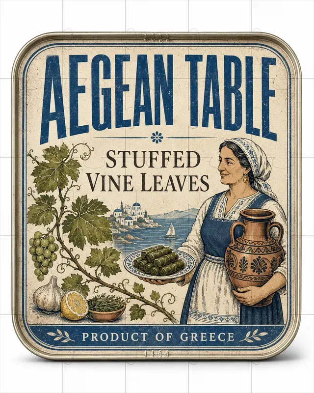 Vintage World Food Tin Labels