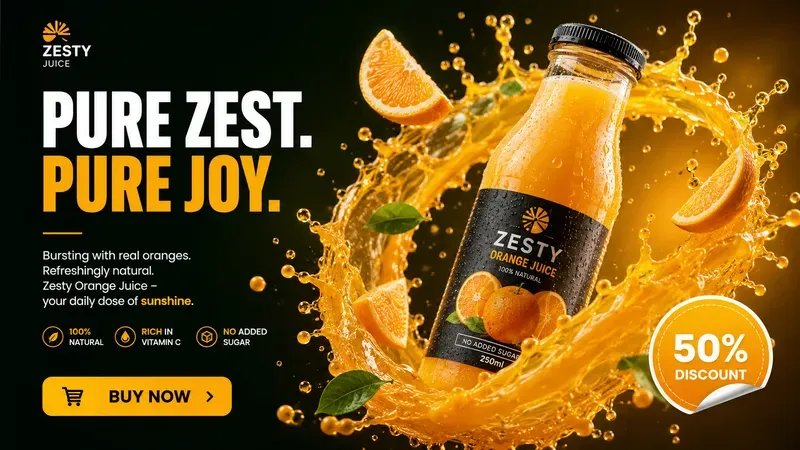 Premium Beverage Ad Image Generator