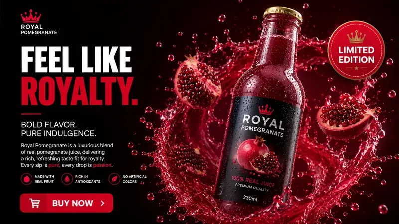 Premium Beverage Ad Image Generator
