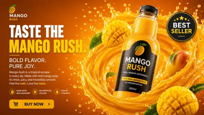 Premium Beverage Ad Image Generator