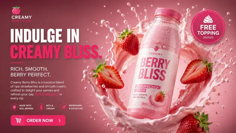Premium Beverage Ad Image Generator