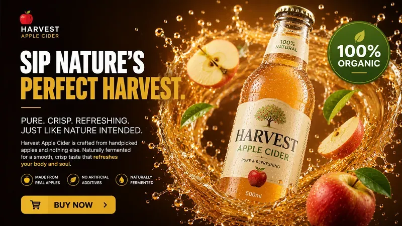 Premium Beverage Ad Image Generator