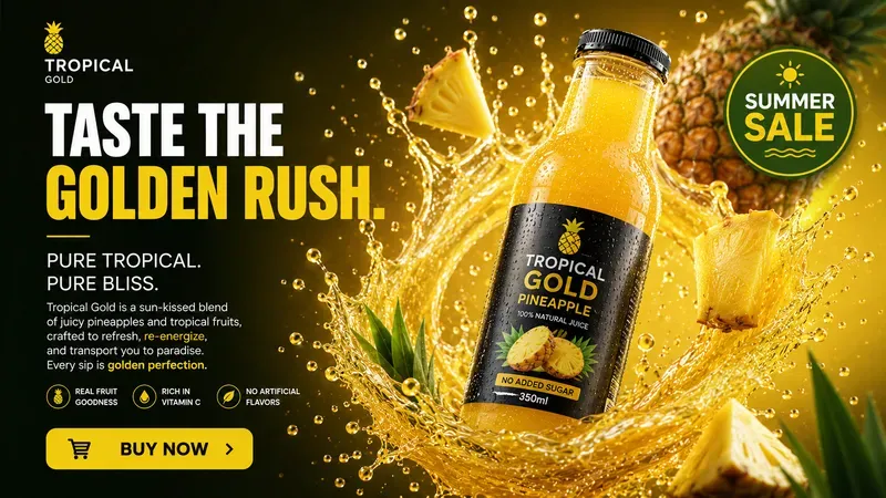 Premium Beverage Ad Image Generator