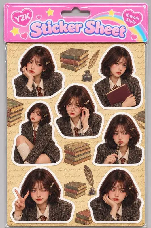 Y2k Purikura Sticker Sheets
