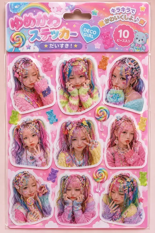 Y2k Purikura Sticker Sheets
