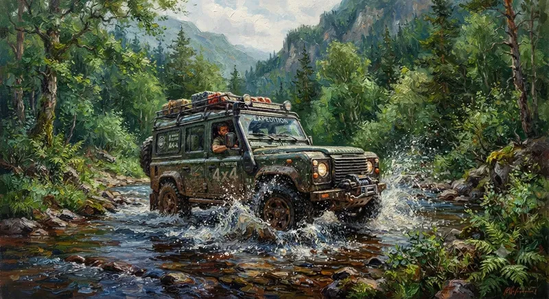 Offroad Adventure Oil Paintings