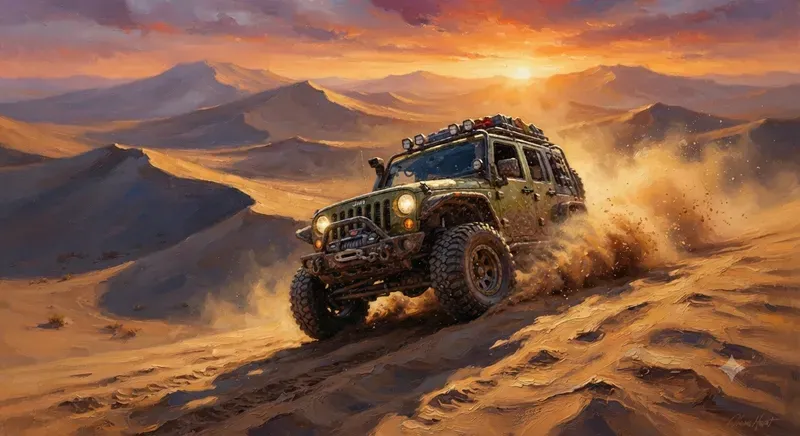 Offroad Adventure Oil Paintings