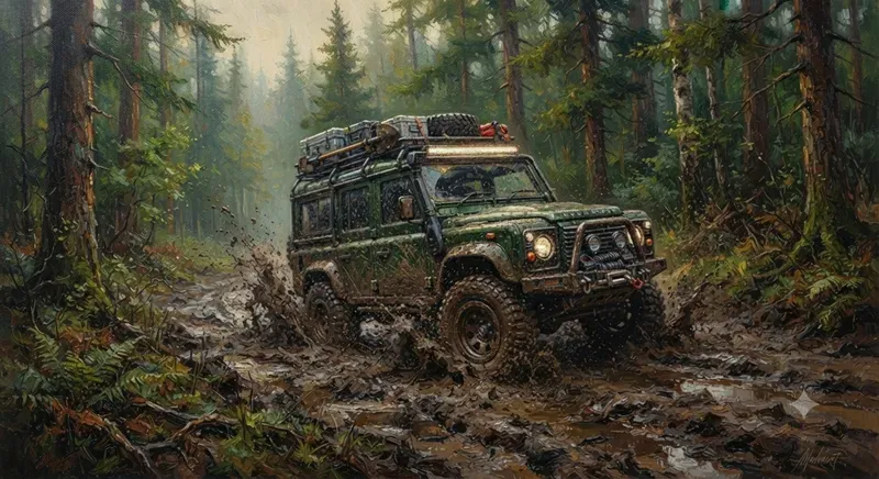 Offroad Adventure Oil Paintings