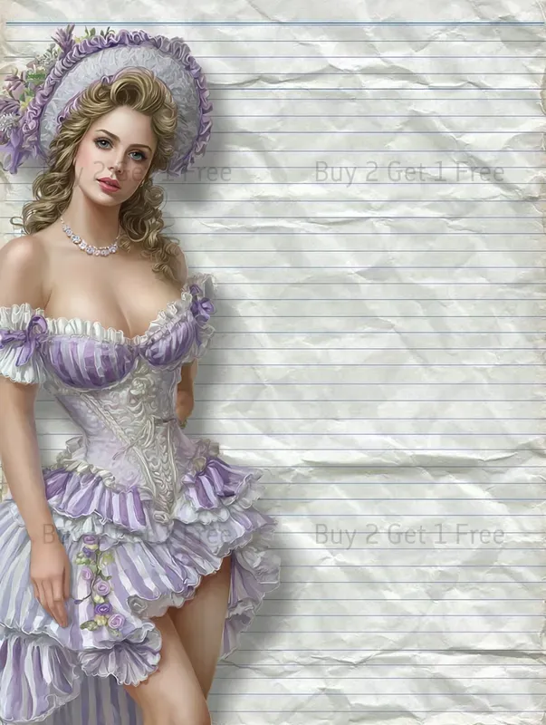 Lavender French Vintage Plain Papers