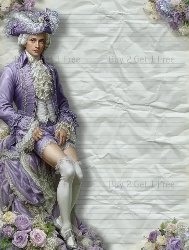 Lavender French Vintage Plain Papers