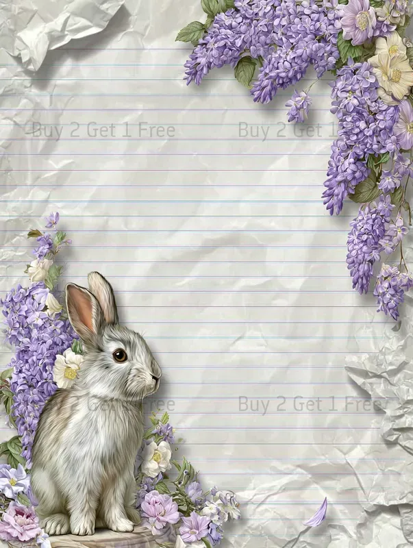 Lavender French Vintage Plain Papers