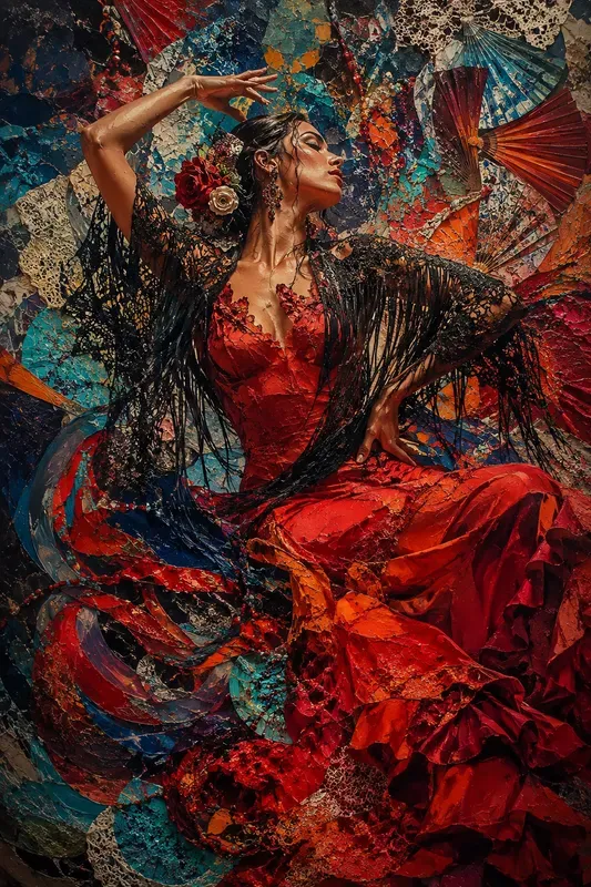Abstract Mixedmedia Portrait Generator