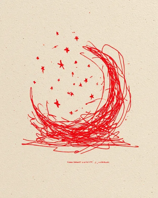 Scribble Line Art Prints For Etsy