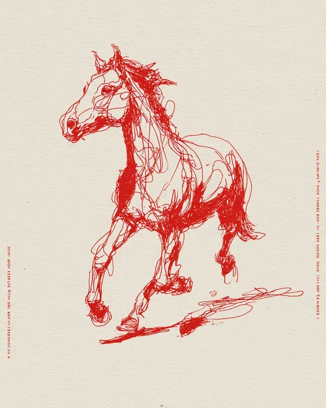 Scribble Line Art Prints For Etsy