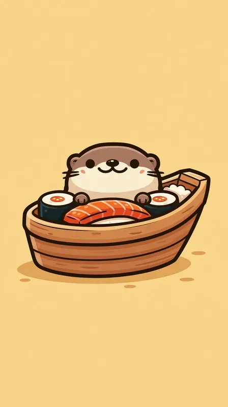 Kawaii Animal Food Phone Wallpapers