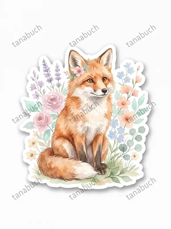 Watercolor Vintage Stickers