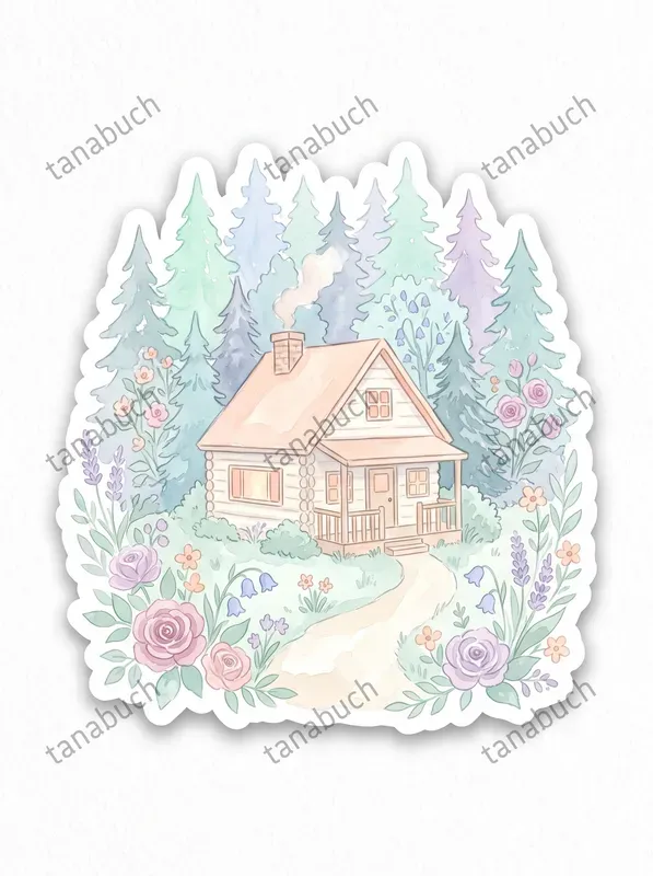 Watercolor Vintage Stickers