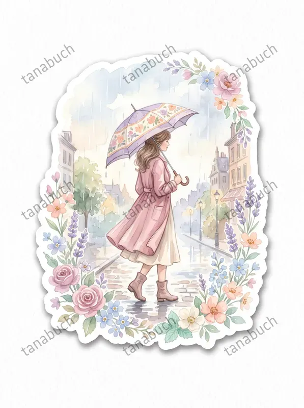 Watercolor Vintage Stickers