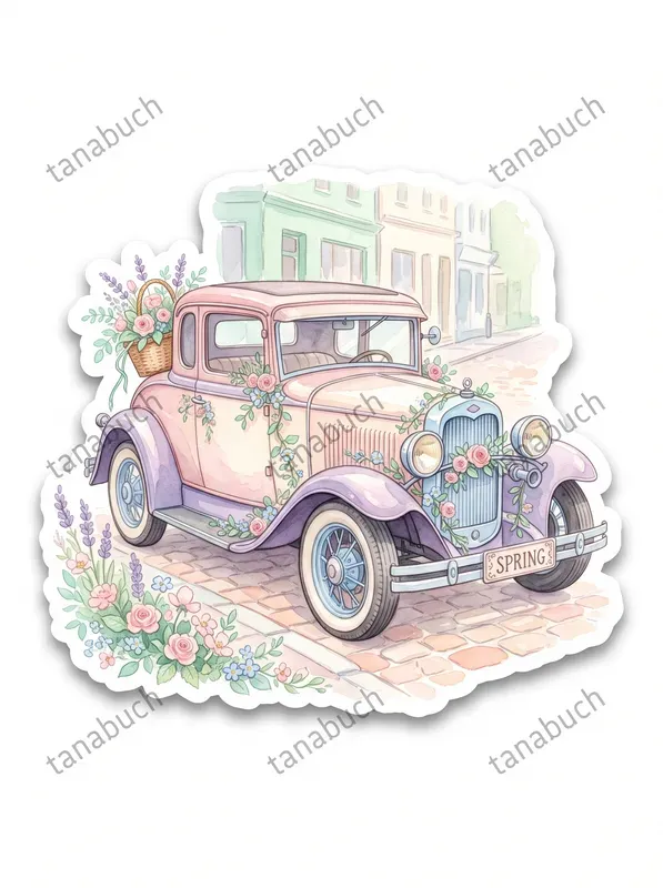 Watercolor Vintage Stickers