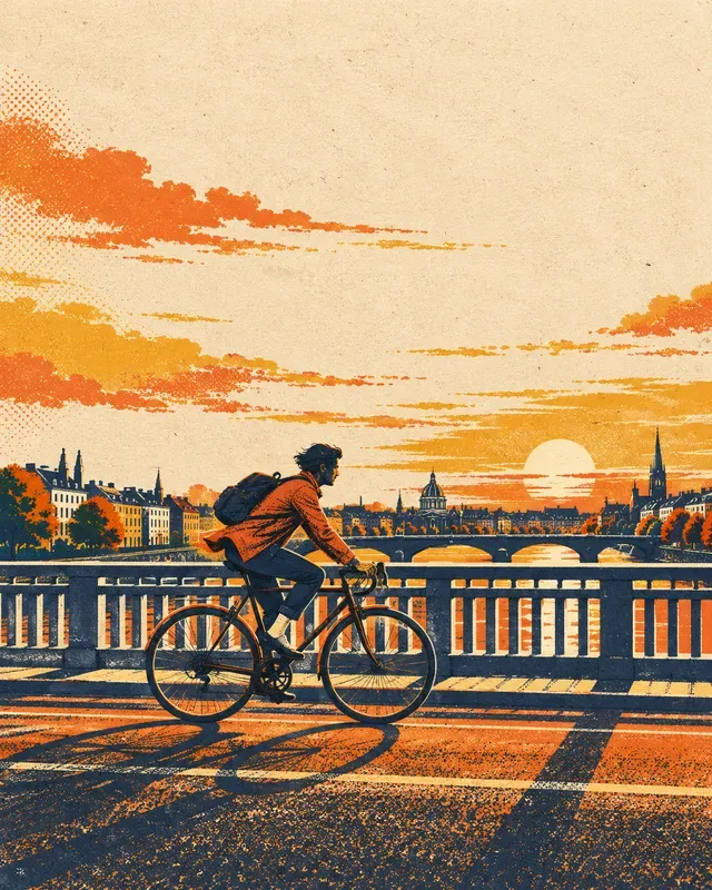 Retro Halftone Lifestyle Scenes