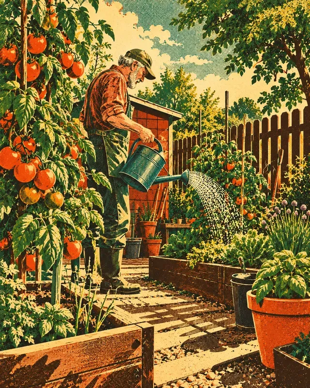 Retro Halftone Lifestyle Scenes